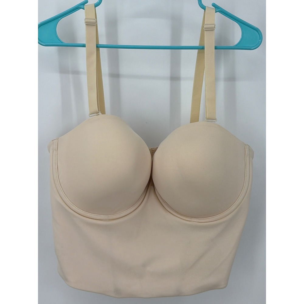 Cacique Sexy Sensual Longline Balconette‎ Bra Beige 44D Convertible Straps NEW